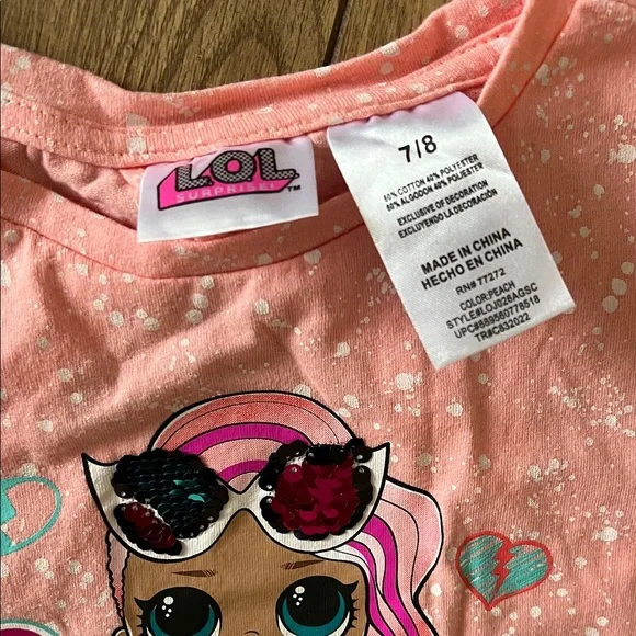 L.O.L. Surprise! Pink and White Short Sleeve Tees - Picture 5 of 11